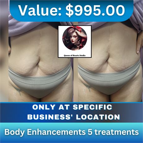 Body Enhancements 5 treatments at Queen of Hearts Studio