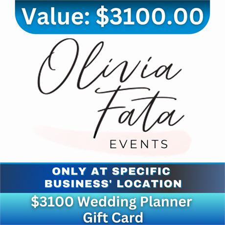 $3100 Wedding Planner Gift Card