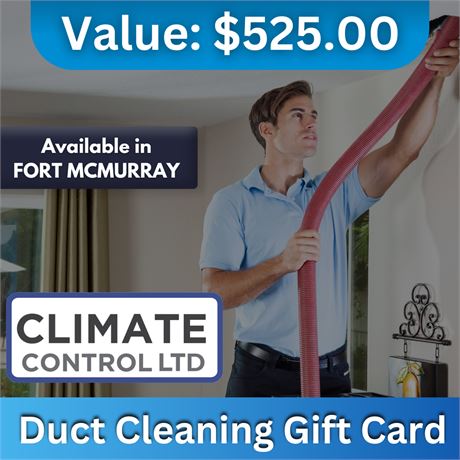 Duct Cleaning Gift Card Value $525