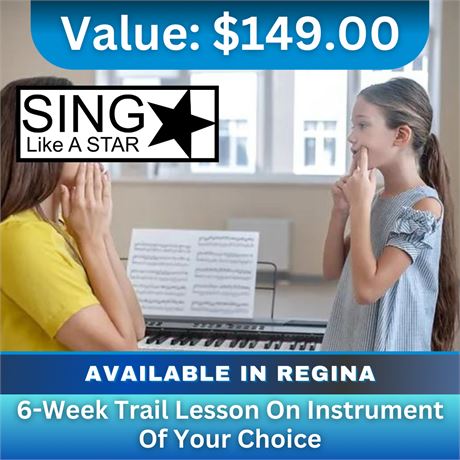 6-Week Trail Lesson on Instrument of Your Choice