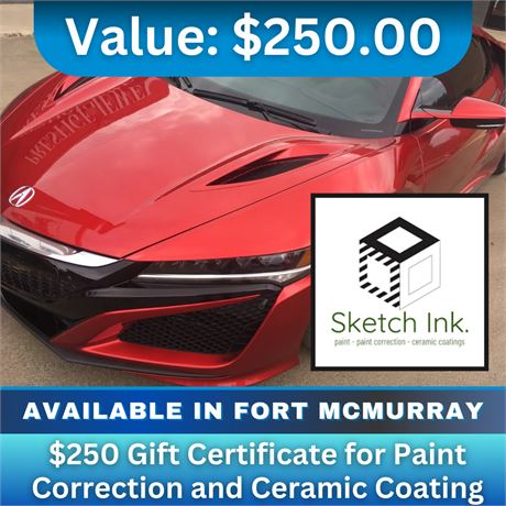 250 Gift Certificate From Sketch Ink