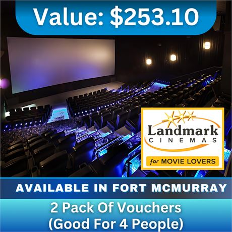 Landmark - 2 pack of vouchers (good for 4 people)