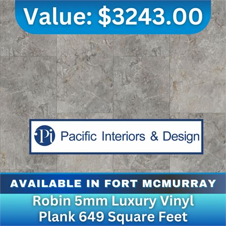 Robin 5mm Luxury Vinyl Plank 649 Square Feet