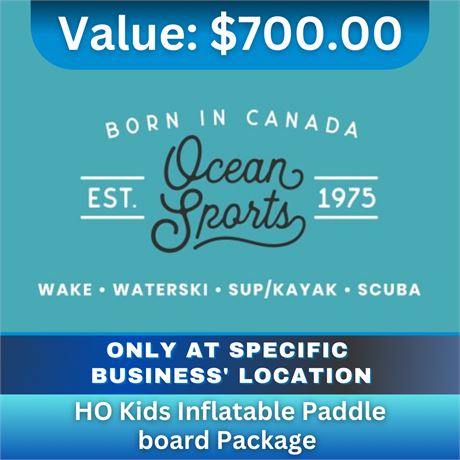 HO Kids Inflatable Paddle board Package