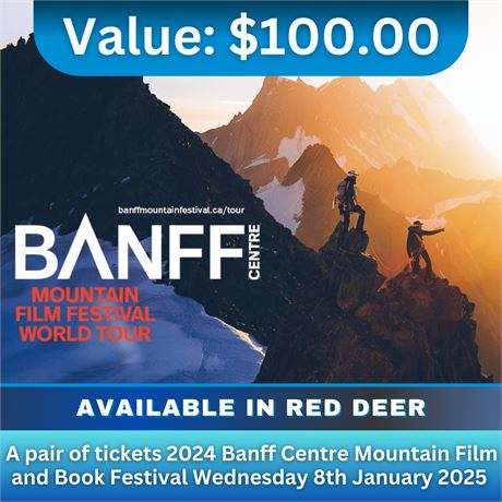 A pair of tickets 2024 Banff Centre Mountain Film and Book Festival Tickets