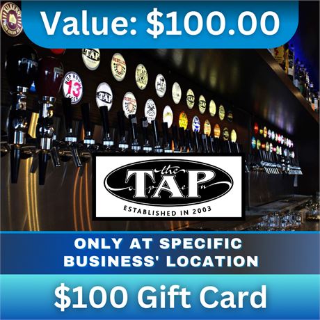 $100 Gift Card | The Tap Brew Pub & Eatery