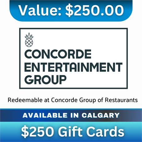 Concorde Group Restaurant Gift Cards