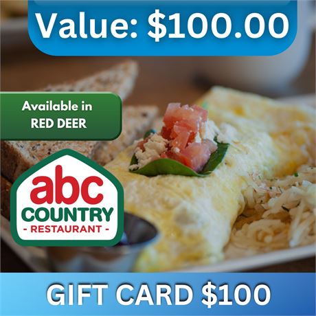 $100 Gift Card | ABC Country Restaurant