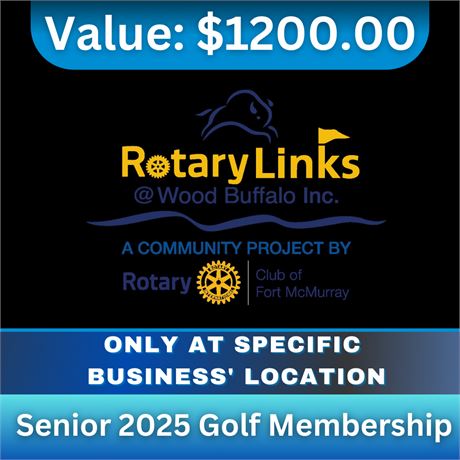 Senior 2025 Golf Membership