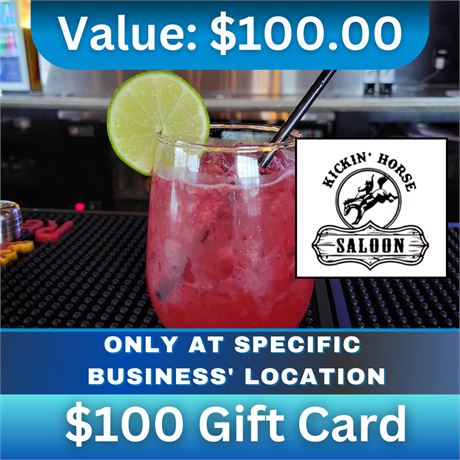 $100 Gift Card | Kicking Horse Saloon