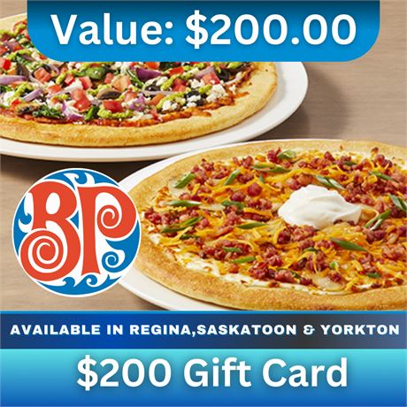 $200 Gift Card  | Boston Pizza (RGN)