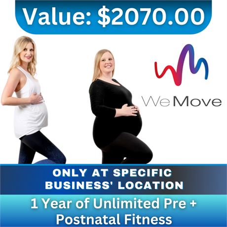 1 Year of Unlimited Pre + Postnatal Fitness