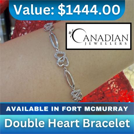 Canadian Jewellers - Double Heart Bracelet