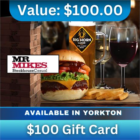 $100 Gift Card for Mr Mike's