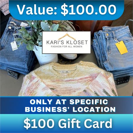 $100 Gift Card | Kari's Kloset