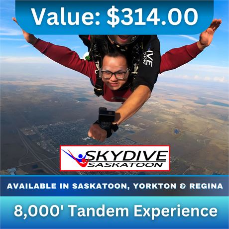 Skydive Saskatoon 8000' Tandem Experience