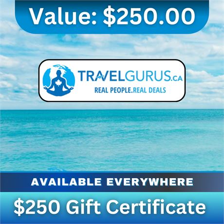 Travel Gurus - $250 Gift Certificate