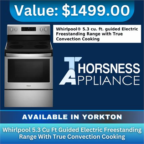 Whirlpool 5.3 Cu Ft Guided Electric Freestanding Range