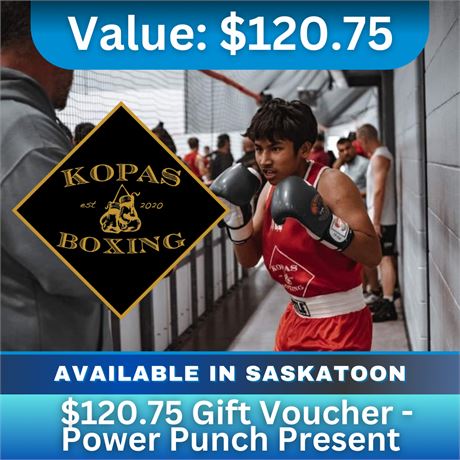 Kopas Boxing Gift Voucher | Power Punch Present