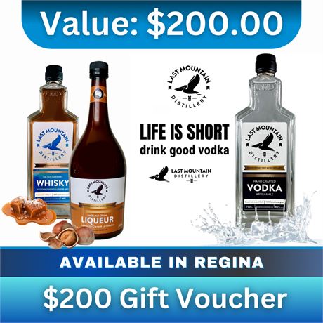 $200 Last Mountain Distillery Gift Voucher