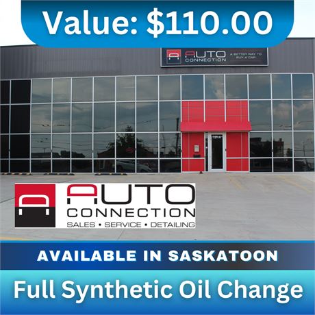 Redeem for a Full Synthetic Oil Change Valued at $110