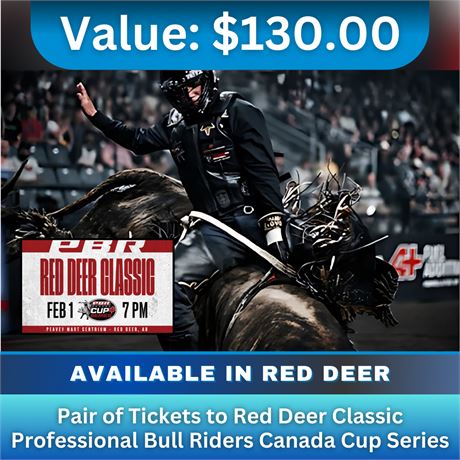 Pair of Tickets to Red Deer Classic Professional Bull Riders Canada Cup Series