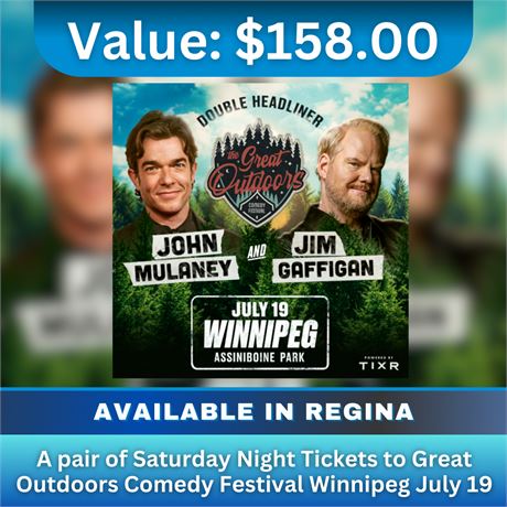 Saturday Night Tickets | Great Outdoors Comedy Festival Winnipeg July 19