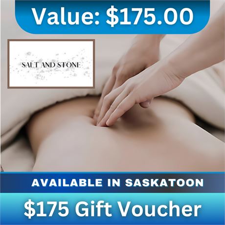 $175 Gift Voucher | Salt and Stone Massage Therapy