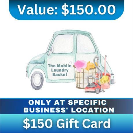 $150 Gift Card | The Mobile Laundry Basket