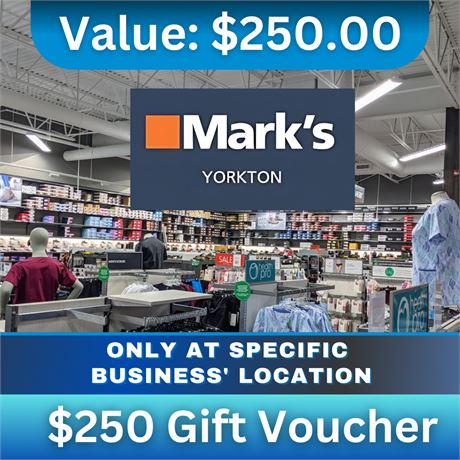 $250 Mark's Yorkton Gift Voucher