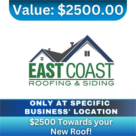 $2500 Towards your New Roof! | East Coast Roofing & Siding