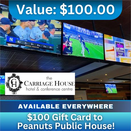 $100 Gift Card to Peanuts Public House