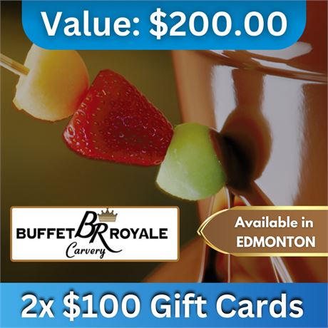 Two $100 Gift Cards | Buffet Royale