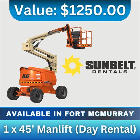 1 x 45' Manlift (day rental)