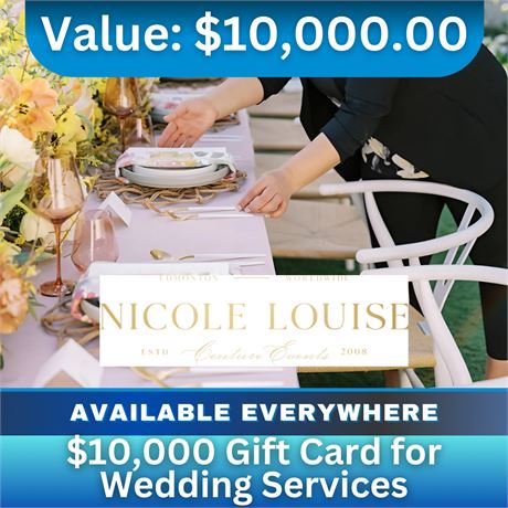 $10,000 Gift  Card for Wedding Services