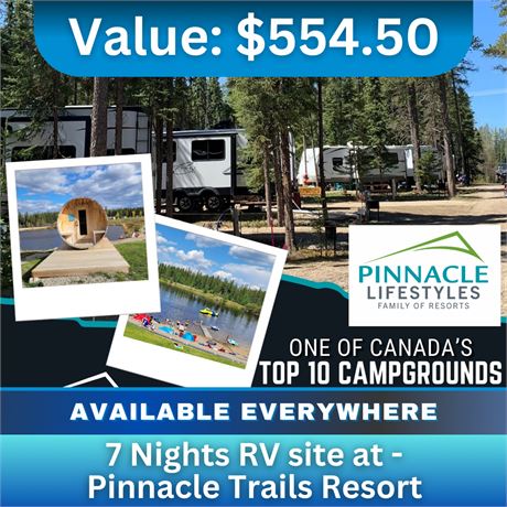 7 Nights RV site at - Pinnacle Trails Resort