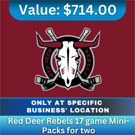 Red Deer Rebels 17 Game Mini-Packs for two