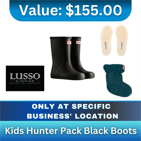 Kids Hunter Pack Black Boots