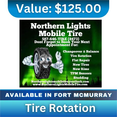 Tire Rotation $125 Value