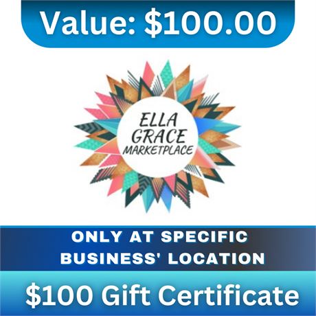 $100 Gift Certificate | Ella Grace Marketplace