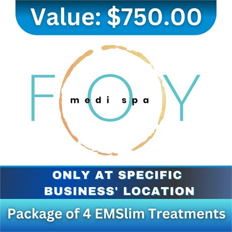 Package of 4 EMSlim Treatments| FOY Medi Spa