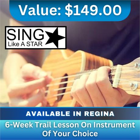 6-Week Trail Lesson on Instrument of Your Choice