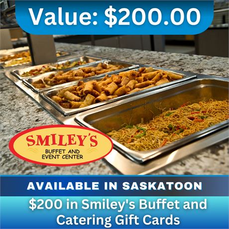 $200 in Smiley's Buffet and Catering Gift Cards