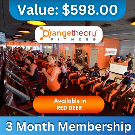 3 Month Membership at Orangetheory Fitness Red Deer