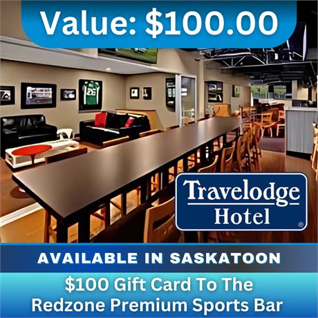 $100 Gift Card To The Redzone Premium Sports Bar