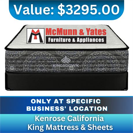 Kenrose California King Mattress & Sheets