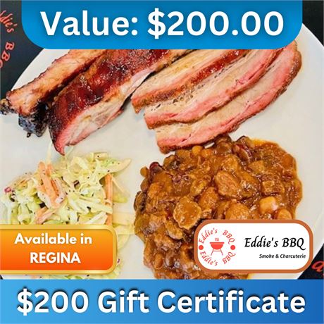 $200 Gift Certificate | Eddie's BBQ