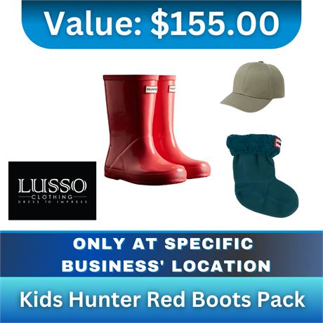 Kids Hunter Red Boots Pack