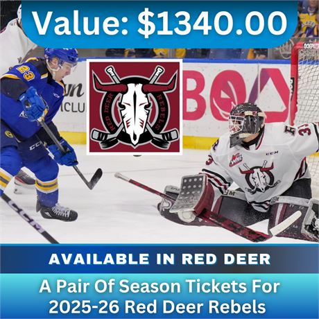 A Pair of Season tickets for 2025-26 Red Deer Rebels