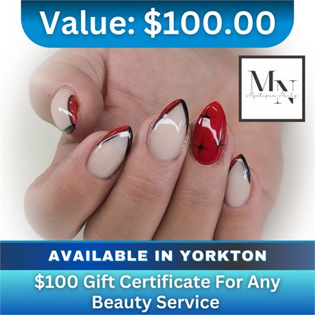 $100 Gift Certificate For Any Beauty Service